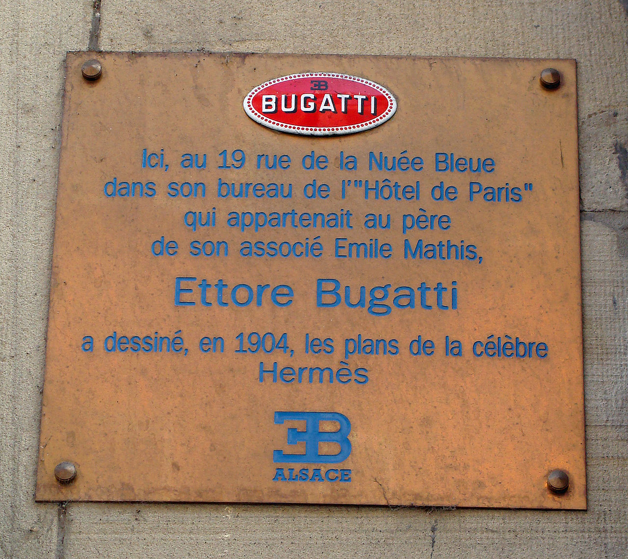 Maison d'Ettore Bugatti à Molsheim